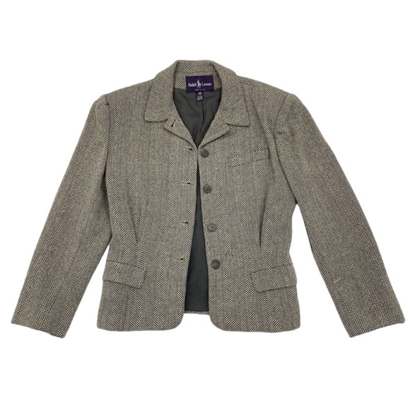 Ralph Lauren Purple Label Wool/Cashmere Jacket 10 Brown - Picture 6 of 15